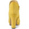 imageAllegra K Womens Round Toe Chunky Heeled Ankle Heel BootsYellow