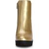 imageAllegra K Womens Round Toe Zipper Block Heel Platform Ankle BootsGold