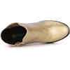 imageAllegra K Womens Round Toe Zipper Block Heel Platform Ankle BootsGold
