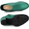imageAllegra K Womens Round Toe Zipper Block Heel Platform Ankle BootsGreen