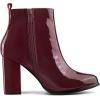 imageAllegra K Womens Round Toe Zipper Chunky Heels Ankle BootsBurgundy