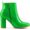 imageAllegra K Womens Round Toe Zipper Chunky Heels Ankle BootsGrass Green