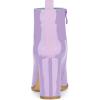 imageAllegra K Womens Round Toe Zipper Chunky Heels Ankle BootsPurple