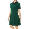 imageAllegra K Womens Short Sleeve Halloween Dresses Peter Pan Collar Casual Flare Skater Mini Vintage Dress 2025Green