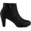 imageAllegra K Womens Side Zip Low Platform Chunky Heel Ankle BootiesBlack