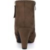 imageAllegra K Womens Side Zip Low Platform Chunky Heel Ankle BootiesDark Brown
