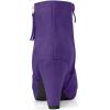 imageAllegra K Womens Side Zip Low Platform Chunky Heel Ankle BootiesDeep Purple