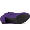 imageAllegra K Womens Side Zip Low Platform Chunky Heel Ankle BootiesDeep Purple