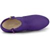 imageAllegra K Womens Side Zip Low Platform Chunky Heel Ankle BootiesDeep Purple