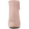 imageAllegra K Womens Side Zip Low Platform Chunky Heel Ankle BootiesDust Pink
