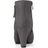 imageAllegra K Womens Side Zip Low Platform Chunky Heel Ankle BootiesGrey