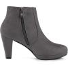 imageAllegra K Womens Side Zip Low Platform Chunky Heel Ankle BootiesGrey