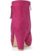 imageAllegra K Womens Side Zip Low Platform Chunky Heel Ankle BootiesHot Pink
