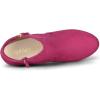 imageAllegra K Womens Side Zip Low Platform Chunky Heel Ankle BootiesHot Pink