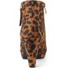imageAllegra K Womens Side Zip Low Platform Chunky Heel Ankle BootiesLeopard
