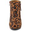 imageAllegra K Womens Side Zip Low Platform Chunky Heel Ankle BootiesLeopard