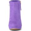 imageAllegra K Womens Side Zip Low Platform Chunky Heel Ankle BootiesLight Purple