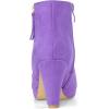 imageAllegra K Womens Side Zip Low Platform Chunky Heel Ankle BootiesLight Purple