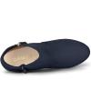 imageAllegra K Womens Side Zip Low Platform Chunky Heel Ankle BootiesNavy Blue
