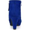 imageAllegra K Womens Side Zip Low Platform Chunky Heel Ankle BootiesRoyal Blue