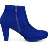 imageAllegra K Womens Side Zip Low Platform Chunky Heel Ankle BootiesRoyal Blue