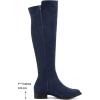 imageAllegra K Womens Side Zipper Chunky Heels Knee High BootsNavy Blue