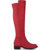 imageAllegra K Womens Side Zipper Chunky Heels Knee High BootsRed