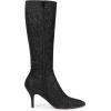 imageAllegra K Womens Sparkle Glitter Pointy Toe Stiletto Heel Knee High BootsBlack