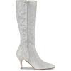imageAllegra K Womens Sparkle Glitter Pointy Toe Stiletto Heel Knee High BootsSilver
