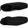 imageAllegra K Womens Square Toe Back Zip Chunky Low Heels Ankle BootiesBlack