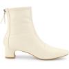 imageAllegra K Womens Square Toe Block Heels Ankle BootsCream