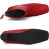 imageAllegra K Womens Square Toe Block Heels Ankle BootsRed