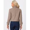 imageAllegra K Womens Turn Down Collar Long Sleeve Single Breasted Outwear Winter Pea CoatDark Beige