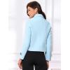 imageAllegra K Womens Turn Down Collar Long Sleeve Single Breasted Outwear Winter Pea CoatLight Blue