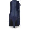 imageAllegra K Womens V Shape Pointed Toe Stiletto Heel Ankle BootsDark Blue