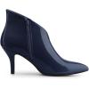 imageAllegra K Womens V Shape Pointed Toe Stiletto Heel Ankle BootsDark Blue
