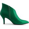 imageAllegra K Womens V Shape Pointed Toe Stiletto Heel Ankle BootsGreen