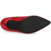imageAllegra K Womens V Shape Pointed Toe Stiletto Heel Ankle BootsRed