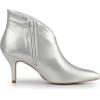 imageAllegra K Womens V Shape Pointed Toe Stiletto Heel Ankle BootsSilver