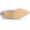 imageAllegra K Womens V Shape Pointed Toe Stiletto Heel Ankle BootsSilver