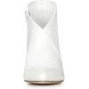 imageAllegra K Womens V Shape Pointed Toe Stiletto Heel Ankle BootsWhite