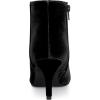 imageAllegra K Womens Velvet Pointy Toe Stiletto Heels Ankle BootsBlack