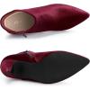 imageAllegra K Womens Velvet Pointy Toe Stiletto Heels Ankle BootsBurgundy