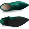 imageAllegra K Womens Velvet Pointy Toe Stiletto Heels Ankle BootsGreen