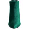 imageAllegra K Womens Velvet Pointy Toe Stiletto Heels Ankle BootsGreen