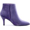 imageAllegra K Womens Velvet Pointy Toe Stiletto Heels Ankle BootsPurple