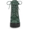 imageAllegra K Womens Zip Chunky Heel Platform Ankle Combat BootsDark Green