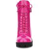 imageAllegra K Womens Zip Platform Chunky Heel Combat BootsFuchsia