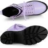 imageAllegra K Womens Zip Platform Chunky Heel Combat BootsPurple