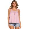 imageAllegra K Casual Sleeveless Top for Womens Square Neck Panel Lace Ruffles Tank TopsPink